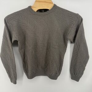 Royal Robbins Men's Gray 100% Wool Large Textured Crew Neck Sweater L